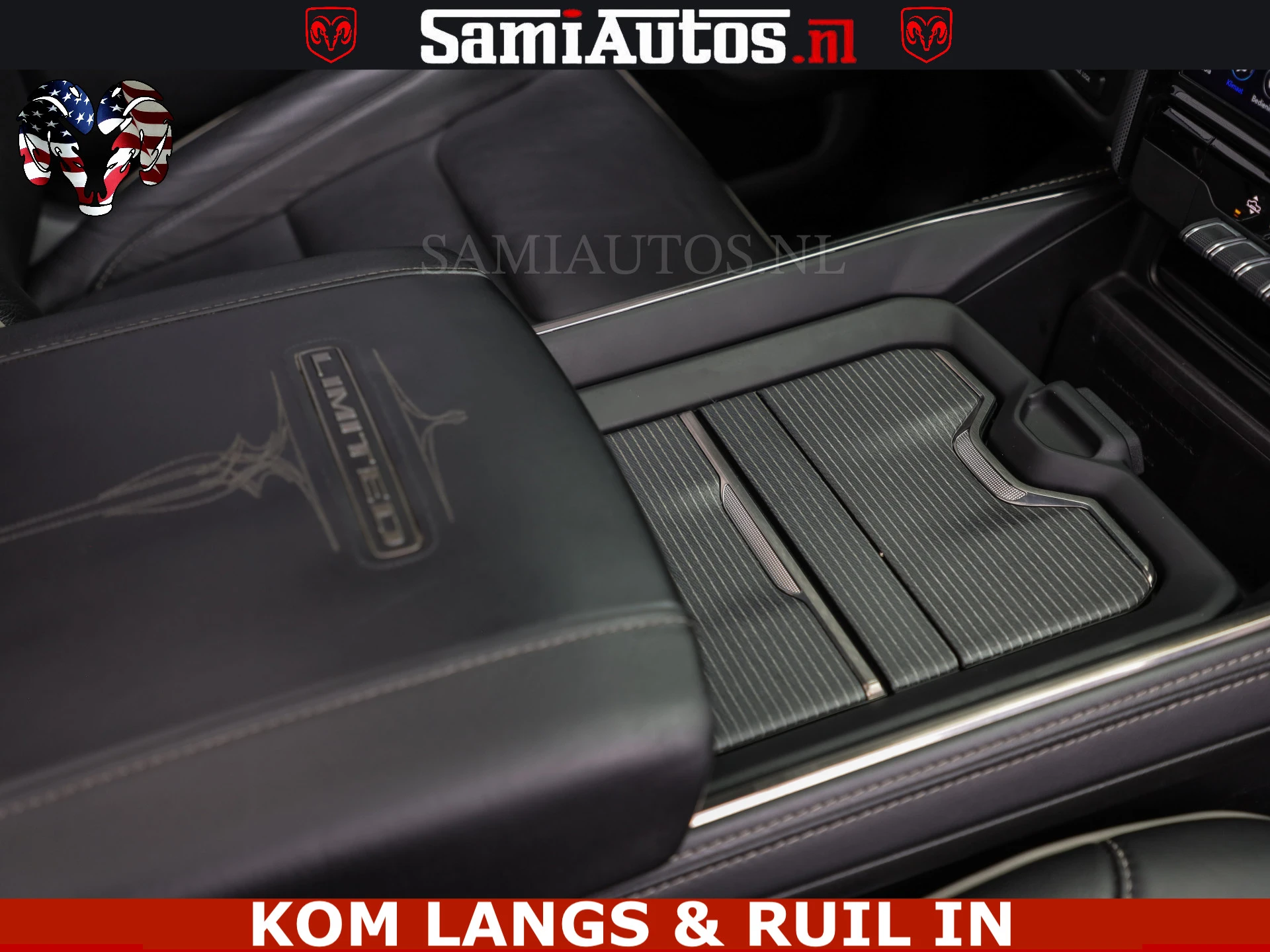 Dodge Ram Pick-Up 2021 - LIMITED | TRAINHORN | | HUD | UITLAATKLEP | LUCHTVERING | STRIPING | PANODAK | BOM VOL | BLAUW VOORRUIT | afbeelding 14