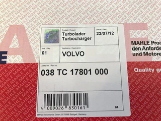Volvo N/A - 4038894 TURBO 8700 B7 BUS --->1999 (NEW) MAHLE 038TC17801000 imagen 7