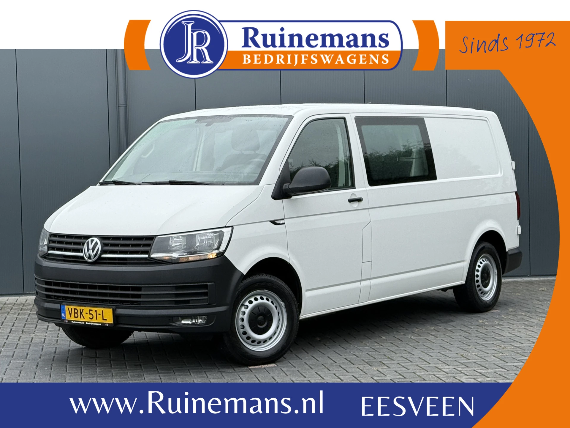 Volkswagen Transporter 2019 - 2.0 TDI / L2H1 / DUBBELE CABINE / TREKHAAK / 1e EIG. / CRUISE / AIRCO / ISOFIX immagine 1