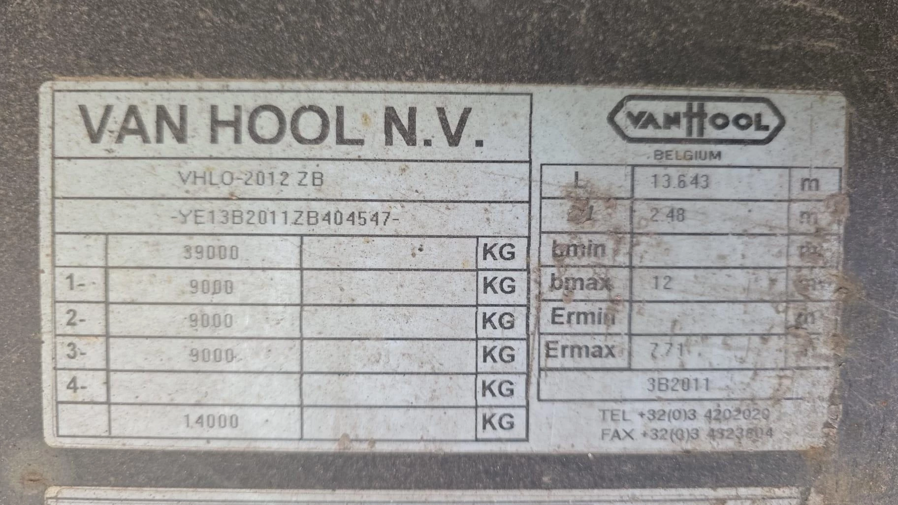 Van Hool 3B2011 - BPW - DISC 2004 zdjęcie 9
