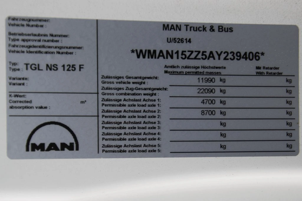 MAN TGL 2009 - 12.220 BL -E5- KIPPER imagem 14