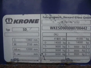 Krone N/A 2016 - SD NL KENTEKEN BPW  TROMMEL ASSEN  STACK FROM 5 50 IN STOCK obrazek 31