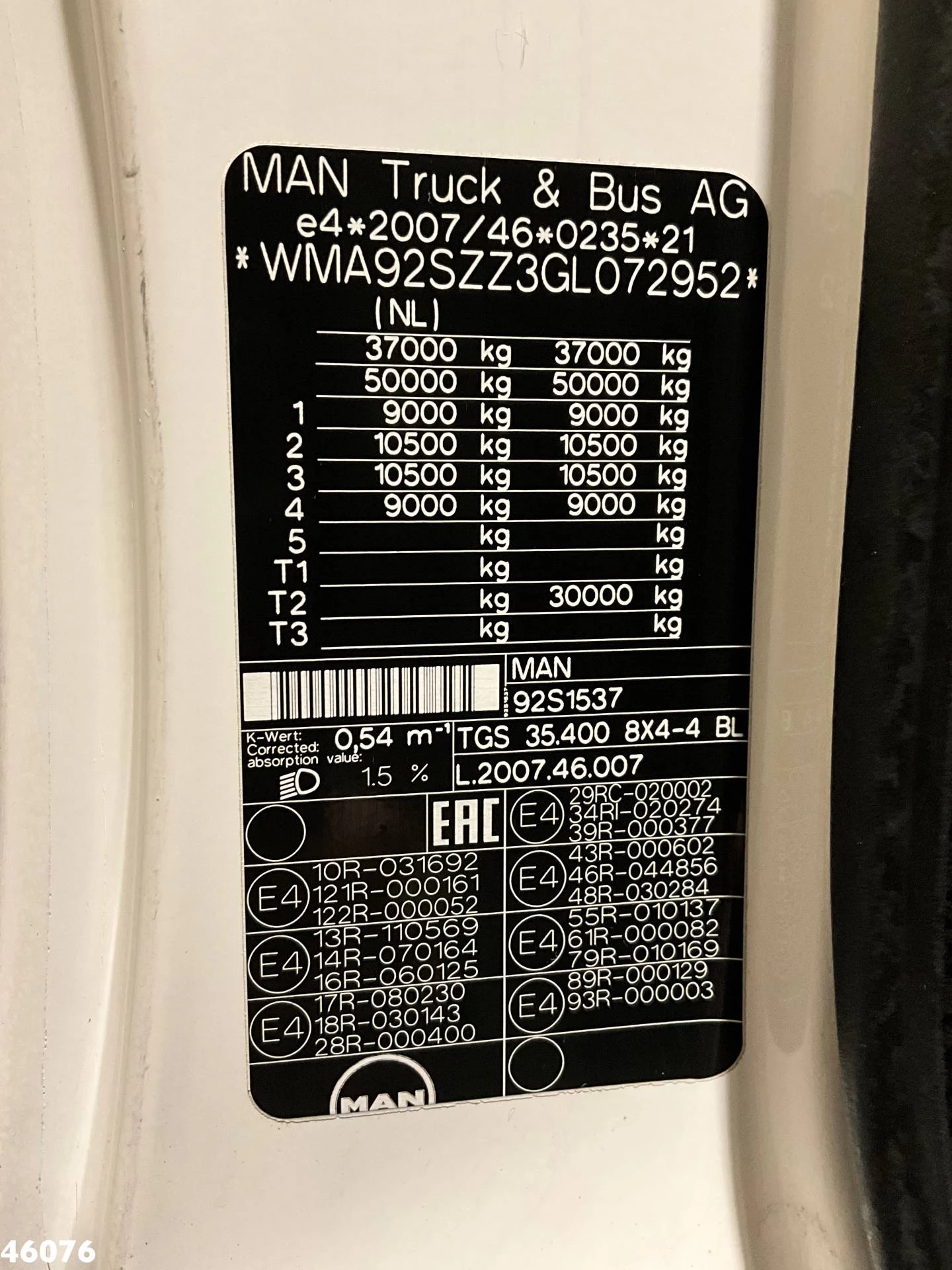 MAN TGS 2016 - 36.400 8x4 Euro 6 HMF 22 Tonmeter Z-kraan zdjęcie 24