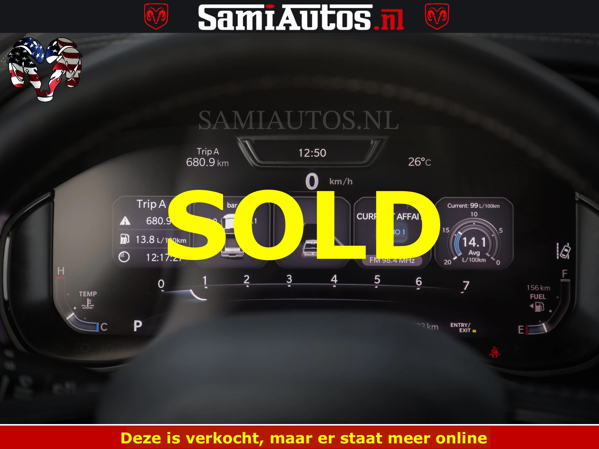 Dodge Ram Pick-Up 2024 - DELMONICO | LIMITED NIGHT 5.7 V8 | BOM VOL | HUD | LUCHTVERING | MEEST LUXE DUBBELE CABINE | 5 PERSOONS | obrázek 74