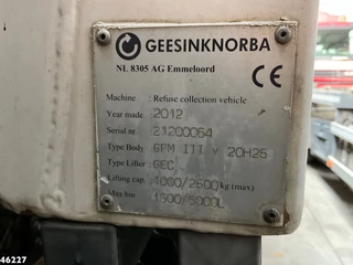 DAF FAG 75 CF 25 Geesink 20m³ Manual gearbox 2012 - N/A obrazek 20