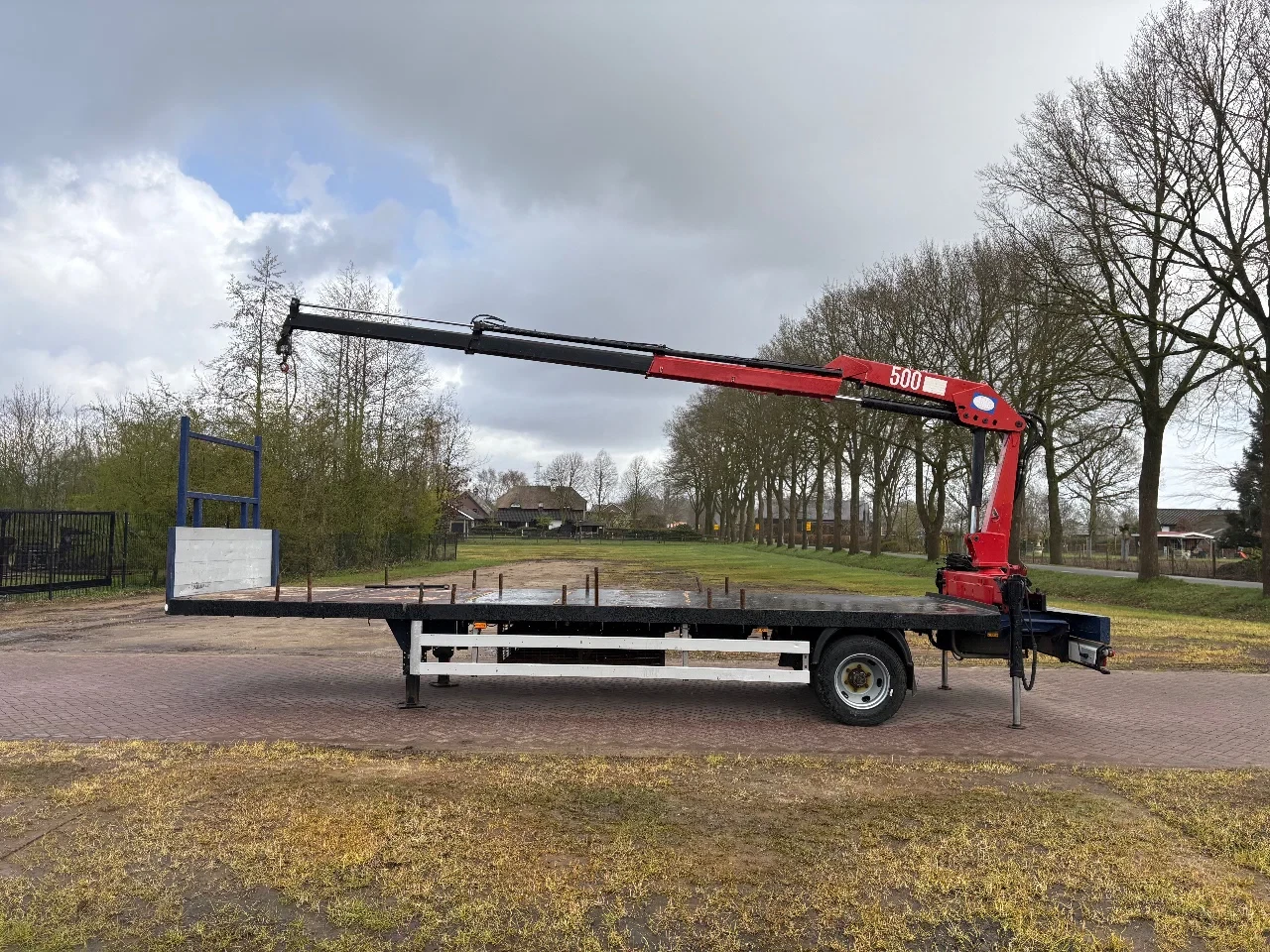 VERHAGEN MV 7000 BE 2004 - Be oplegger 8 TON met HMF kraan afbeelding 2