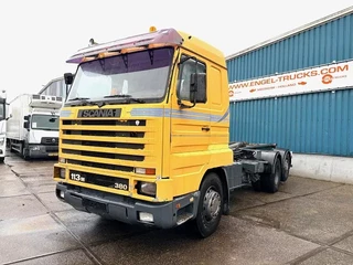Scania 113 1996 - R113-380 ML TOP-/STREAMLINE 6x2 HOOK-ARM (12 GEARS MANUAL GEARBOX / 8.000 KG. FRONT AXLE / LIFT-AXLE / AIRCONDITIONING / P.T.O.) te koop