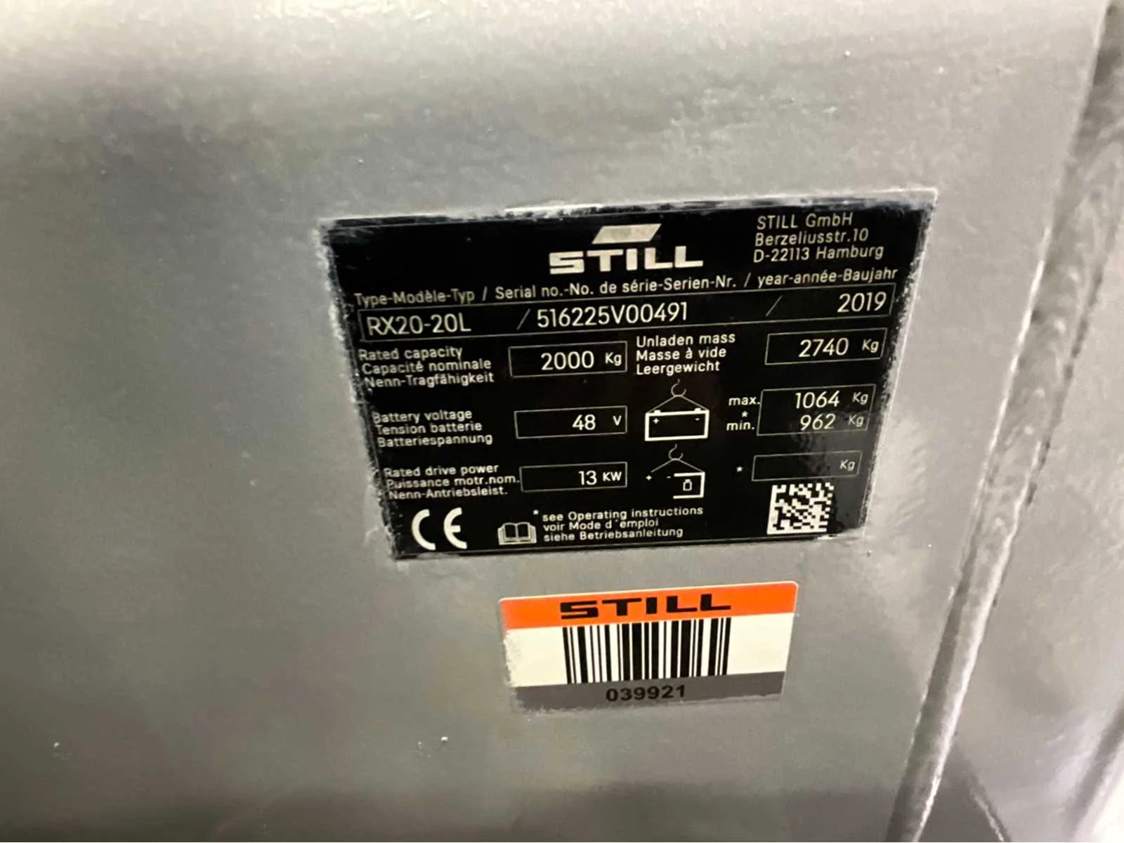 Still 2019 - RX20-20 Triplex - Freelift - Sideshift - Acculader obrázek 12