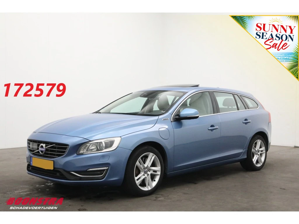 Volvo V60 2013 - 2.4 D6 AWD Plug-In Hybrid Summum Schuif/kantel Cruise Navi Clima Memory Leder Camera PDC zdjęcie 1