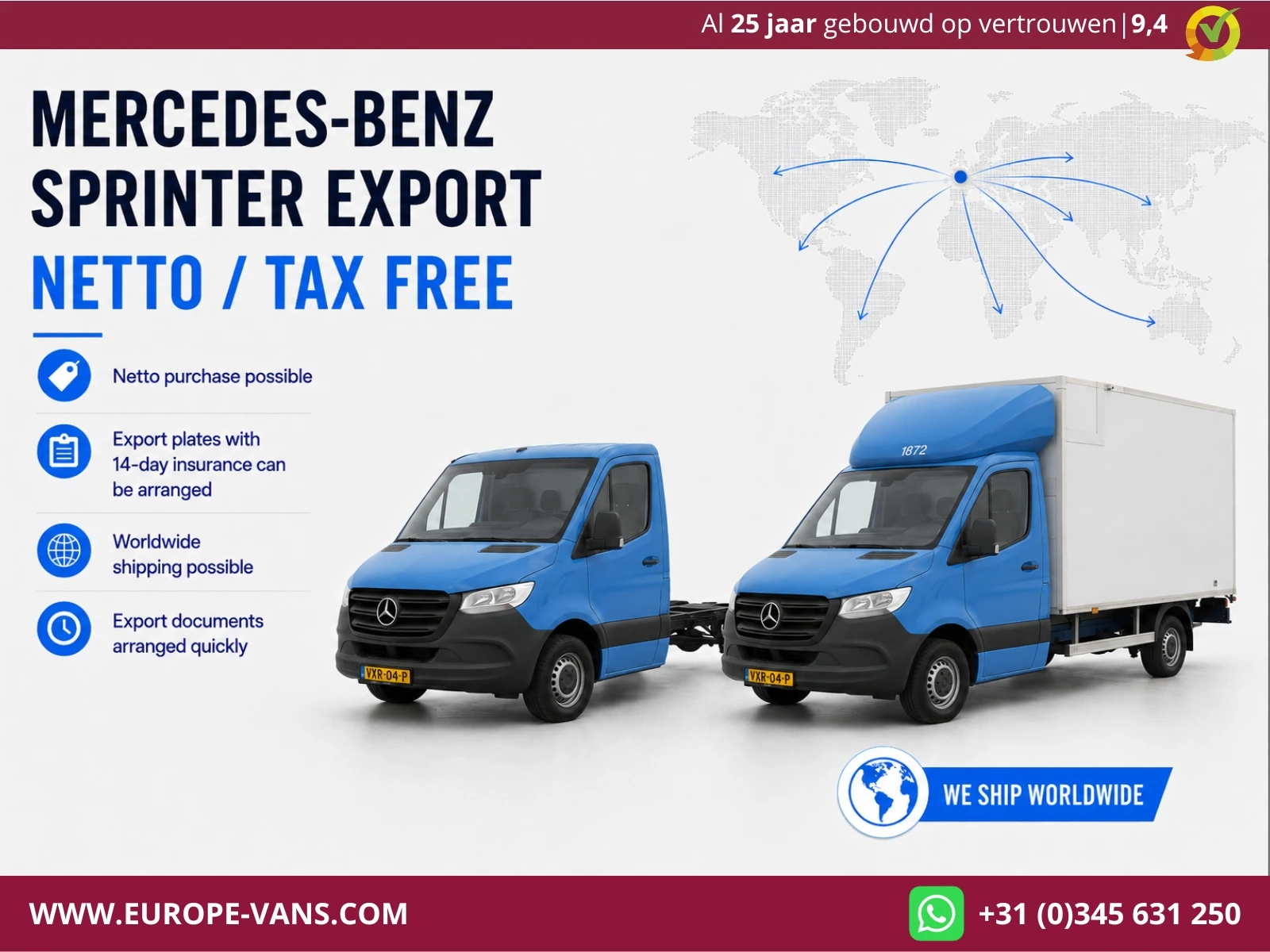 Mercedes-Benz Sprinter 2021 - 311 CDI 115pk E6 RWD Bakwagen met achterdeuren 2-Persoons 06-2021 afbeelding 7