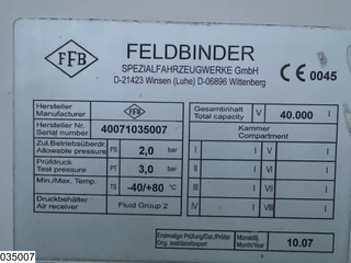 Feldbinder N/A 2007 - Silo 40.000 Liter, 3 Comp immagine 4