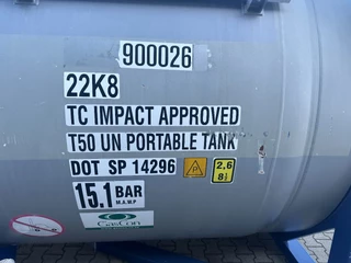 Diversen N/A 2017 - 20FT ISO T50 Gastank / T50 / 25.000L / MAWP: 15,1 bar / 5Y- + CSC-inspection valid till 06-2028 image 20
