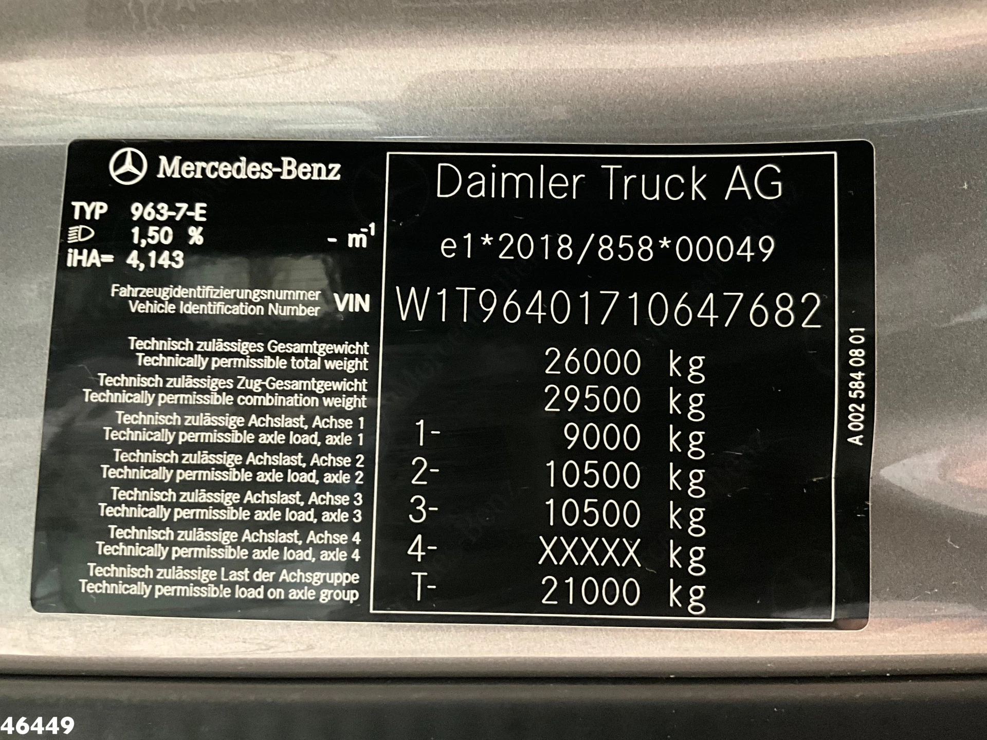 Mercedes-Benz Arocs 2643 6x4 Koks Cyclovac Vacuum Droge stoffen RVS opbouw Just 21.576 km! 2023 immagine 11