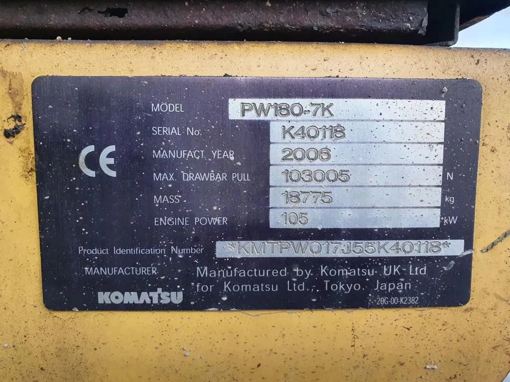 Komatsu PW180-7K 2006 immagine 15