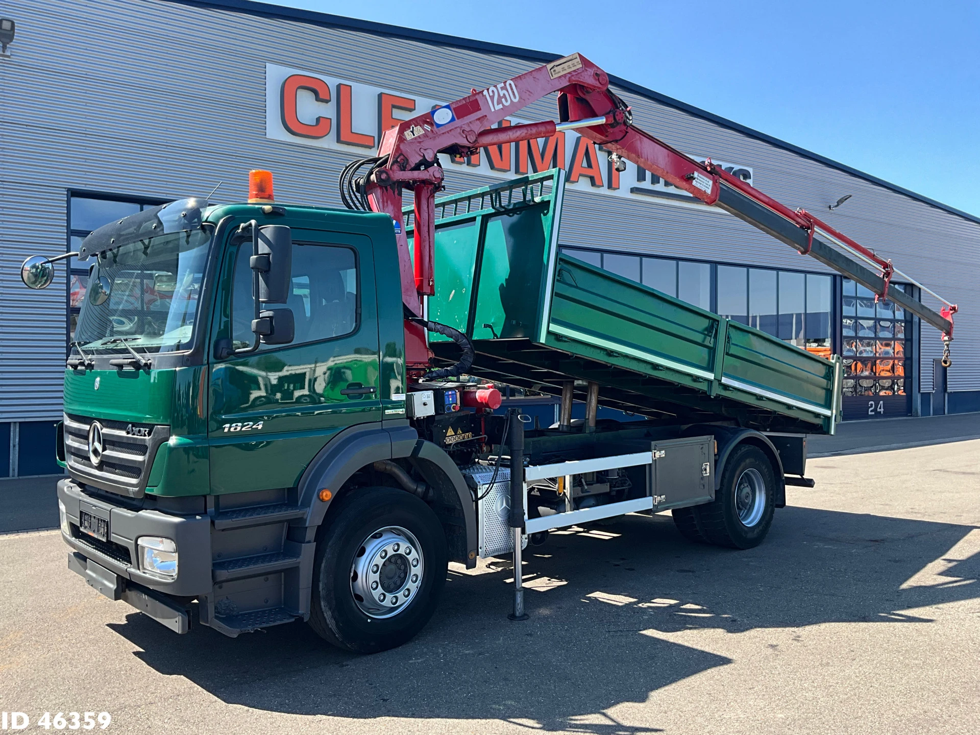 Mercedes-Benz Axor 1824 Manual Full steel HMF 12 Tonmeter laadkraan 2007 afbeelding 1