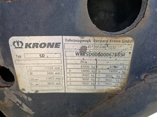 Krone SD| EXTENDIBLE CHASSIS 40 FT 2 X 20 FT | BPW DRUM| APK 18-07-2026 2015 - N/A obrazek 6
