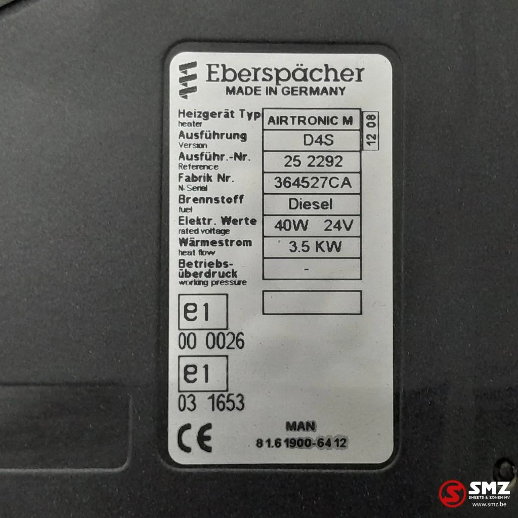 MAN 2008 - Occ standverwarming Airtronic M D4S MAN immagine 5