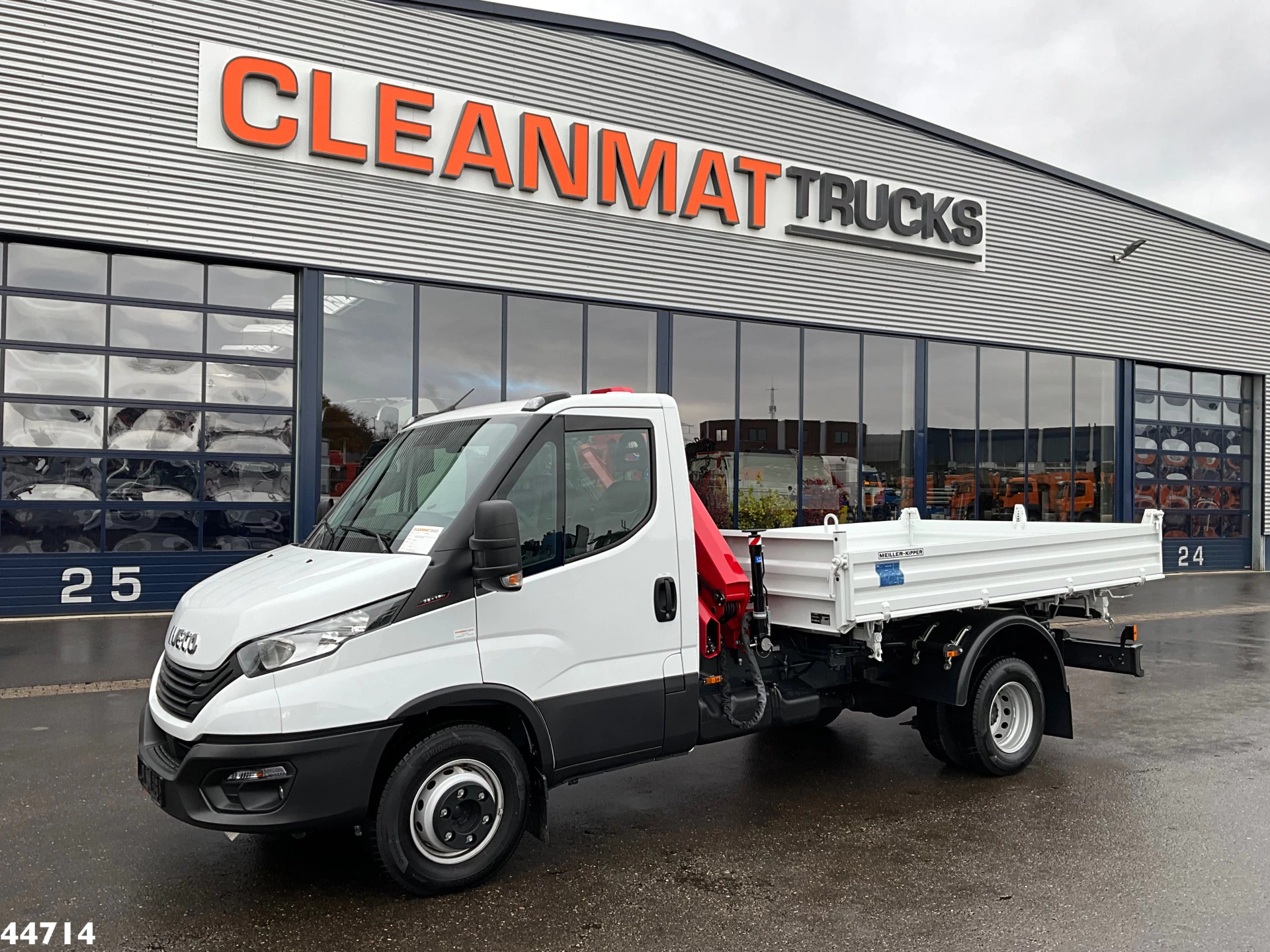Iveco Daily 2024 - 72C18 HMF laadkraan 3,4 Tonmeter laadkraan + Meiller 3-zijdige kipper New & Unused!! afbeelding 3