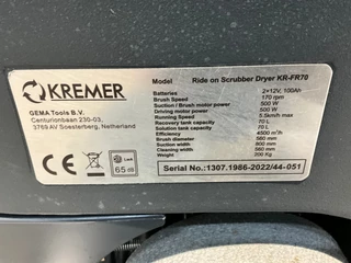 Kremer N/A 2026 - KR FR70 Opzit Schrobmachine obrazek 15