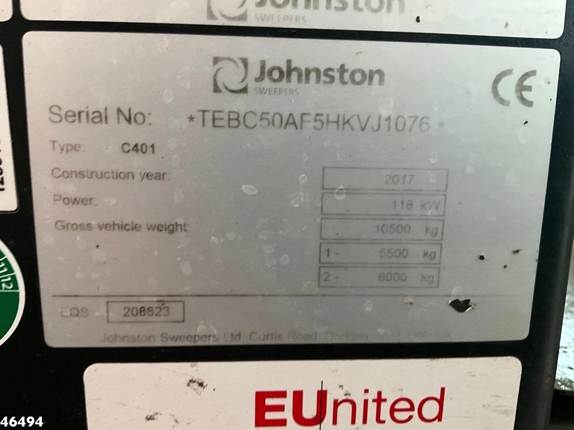 Johnston C 401 Euro 6 Just 39.154 km! 2017 obrázek 21
