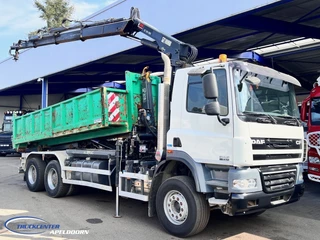 DAF CF 85.410 ATE, Hiab 166-3, 6x4 Big axle, Steel spring TC10956