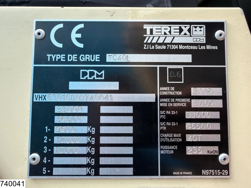 Terex 2009 - PPM TC40 6x4, 40.000 kg, 42,90 m afbeelding 10