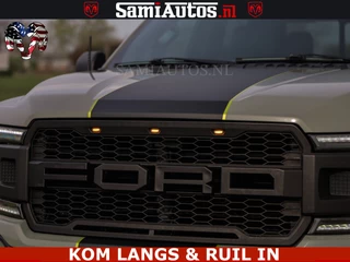 Dodge Ram Pick-Up 2018 - FORD F150 5.0 V8 4X4 | MAT OLIVE GREEN | BIJTELLING VRIJ | ZEER DIK | CAMERA | 3500KG | PANORAMA | LEDER | GO RHINO ROLLBAR | immagine 16