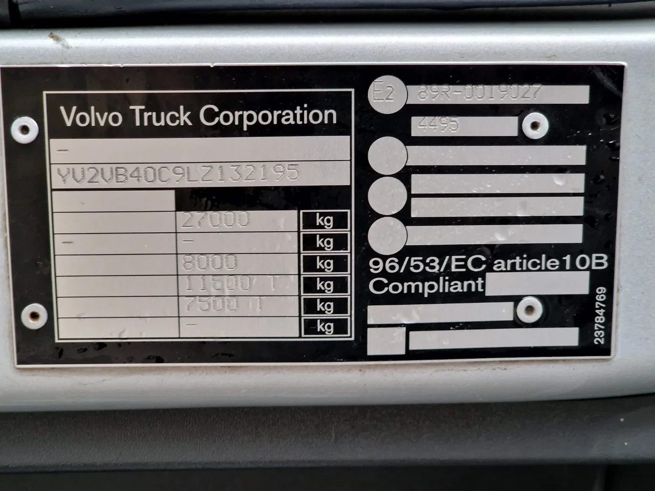 Volvo FE 2020 - Electric - 6x2*4 - BDF - Ful air - 100% Electric - Low KM Bild 13