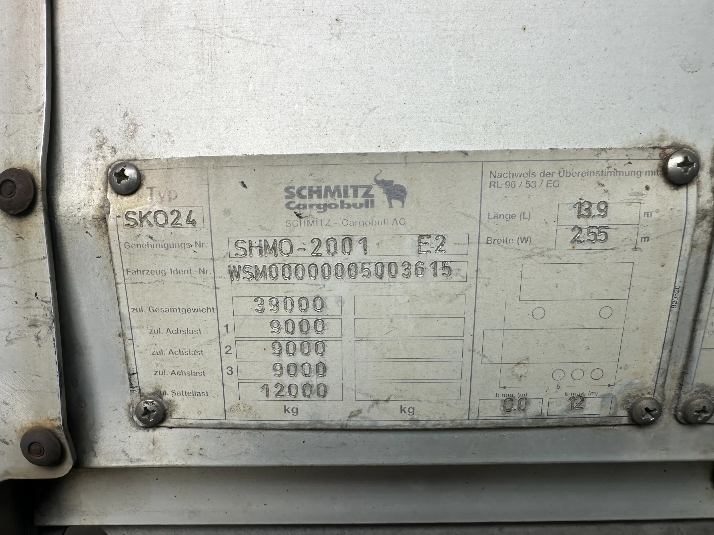 Schmitz Cargobull 2005 - SKO24 / SAF DISC / 2x LIFTAXLE / GALVANIZED / NL-TRAILER obrázek 33