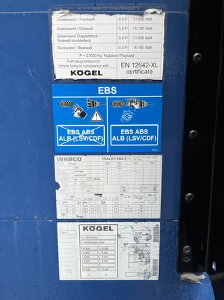 Kögel N/A 2014 - SN 24-1 *MEGA, *Tautliner, *Liftachse, *Hubdach obrazek 31