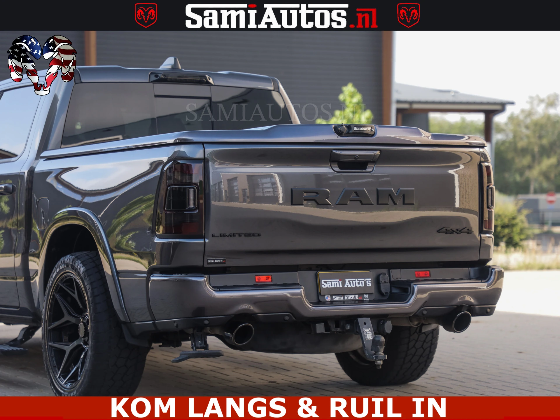 Dodge Ram Pick-Up 2023 - LIMITED NIGHT 5.7 V8 402PK | HUD | 4PL WHEELS | LUCHTVERING |OPEN UILAAT KLEP | BOM VOL | GRANITE CRYSTAL | DC | immagine 18