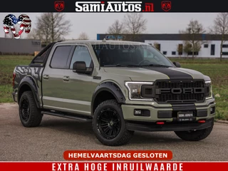 Ford F-150 2018 - 5.0 V8 4X4 | MAT OLIVE GREEN | BIJTELLING VRIJ | ZEER DIK | CAMERA | 3500KG | PANORAMA | LEDER | GO RHINO ROLLBAR | afbeelding 72