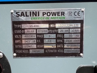 Salini  N/A 2026 - VG-R30  , New Silent Diesel Generator , 37.5 KVA, 2x in stock image 16