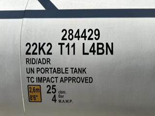 CIMC N/A 2022 - 20FT ISO / 25.020L / 1 comp. / L4BN / UN Portable / T11 / test: 10 -2027 изображение 14