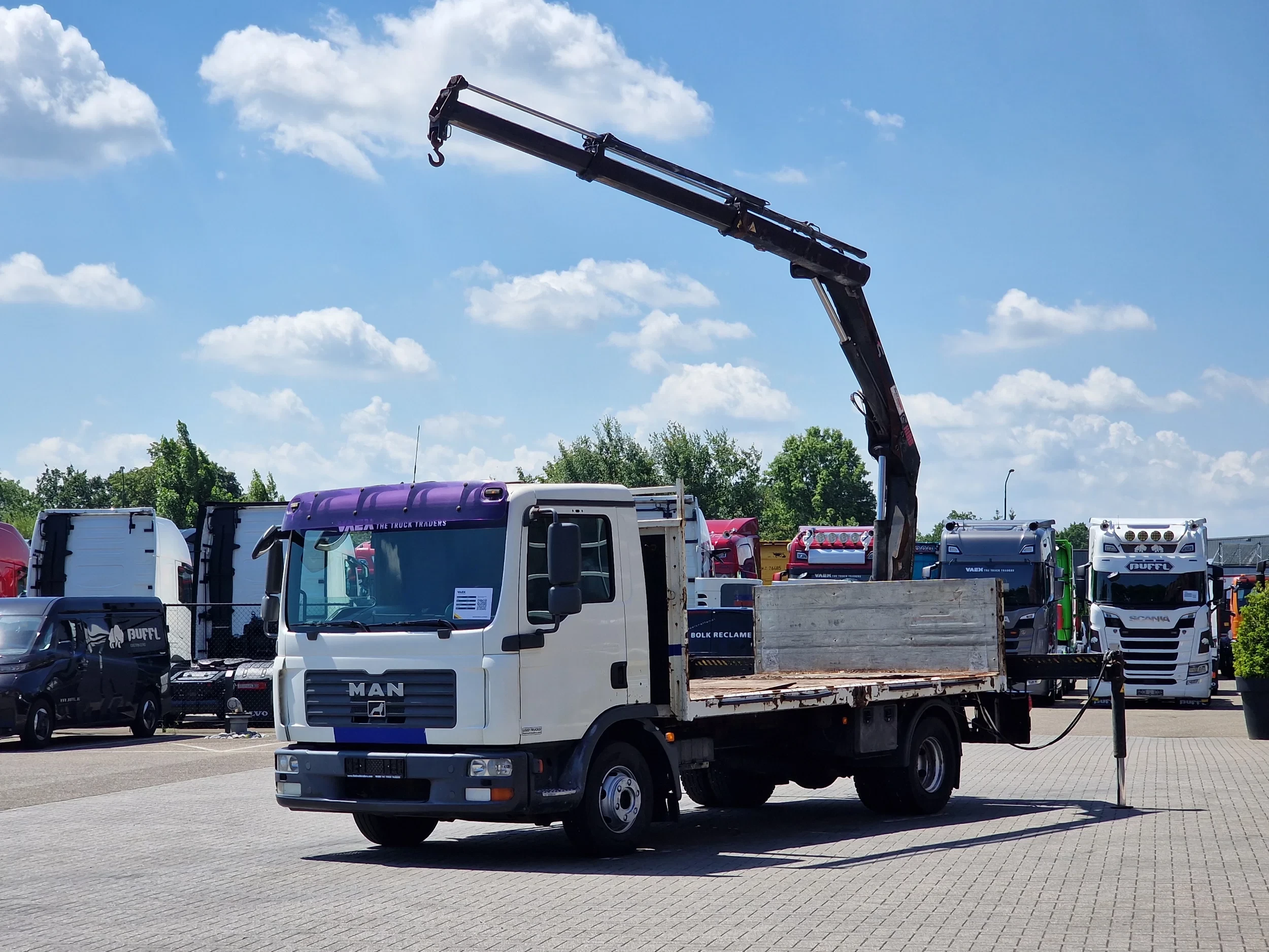 MAN TGL 2008 - 12.210 - HIAB 077 DUO Crane / Grua - Manual gearbox - Euro 4 zdjęcie 5