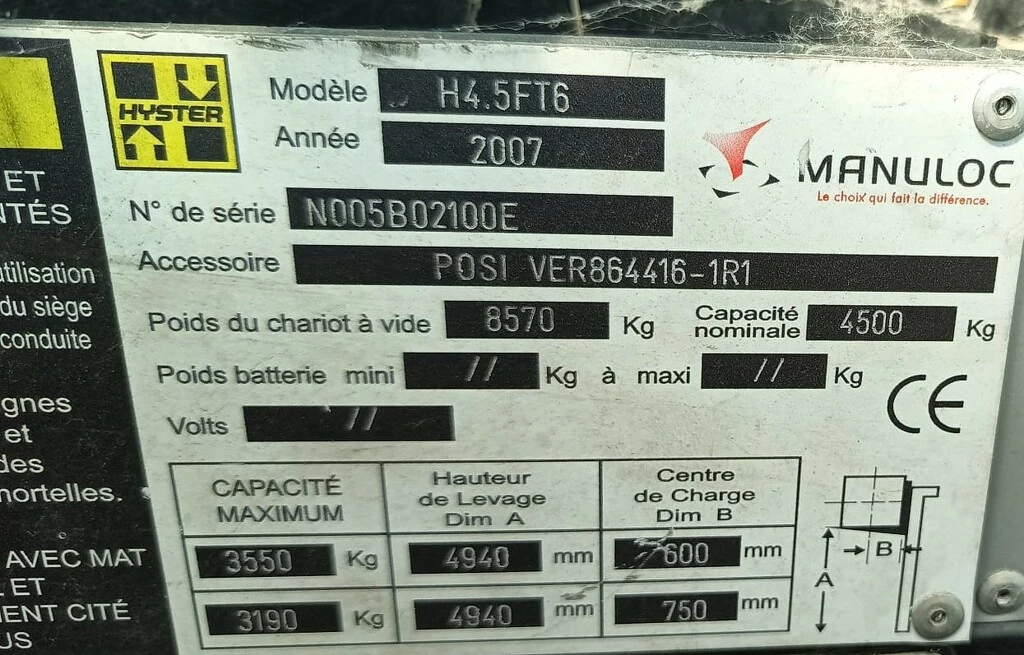 Hyster H4.5FT6 2007 image 7