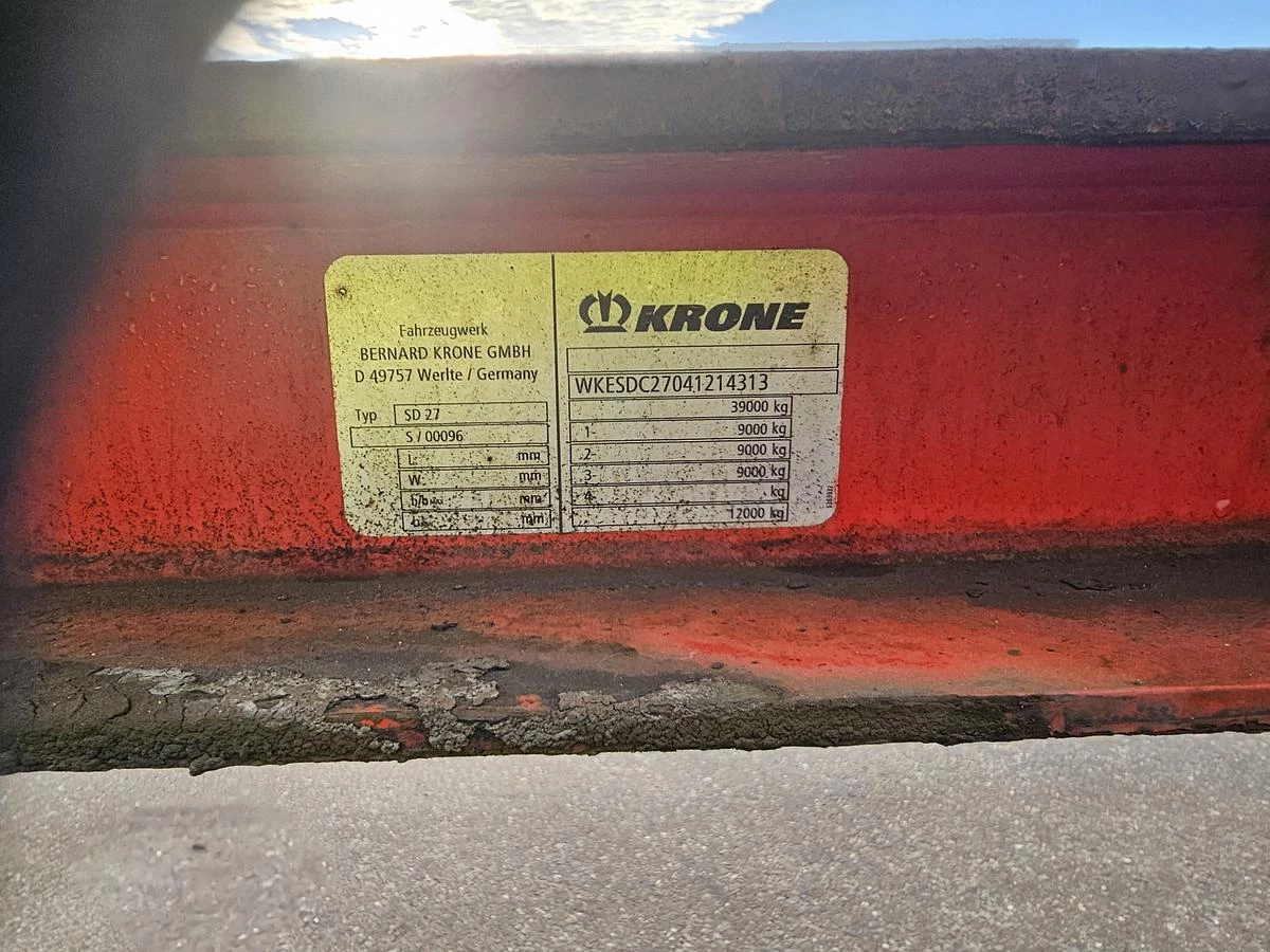 Krone SD 27| FIXED CHASSIS | SAF DISC. 40 FT |2 X 20 FT| HIGHCUBE | 20 FOOT MIDDLE| LIGHT WEIGHT|4740 KG. 2004 imagen 9