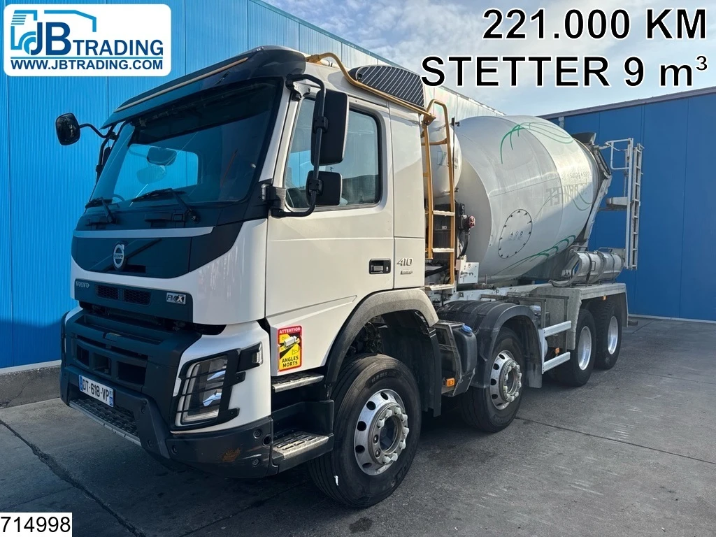 Volvo 2015 - FMX 410 8x4, EURO 6, Stetter 9m3, Steel suspension afbeelding 1