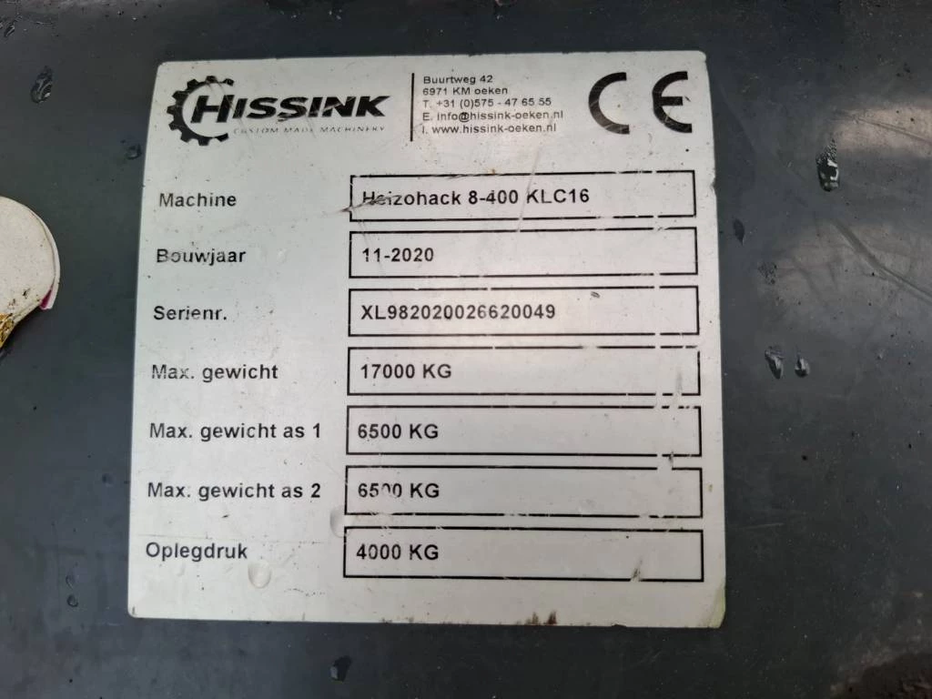 Heizohack 2020 - HM 8-400 KLC 16 chipper combi afbeelding 21