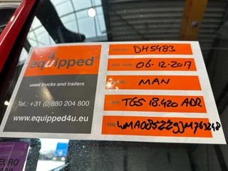 MAN TGS 2017 - 18.420 TGS 18.420 EURO 6 / ADR / 580.939km / German-truck / ADR/APK: 08/2026 immagine 40