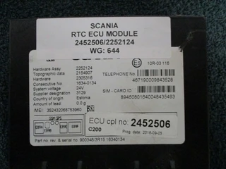 Scania - 2452506/2252124 RTC ECU MODULE afbeelding 2 miniatuur