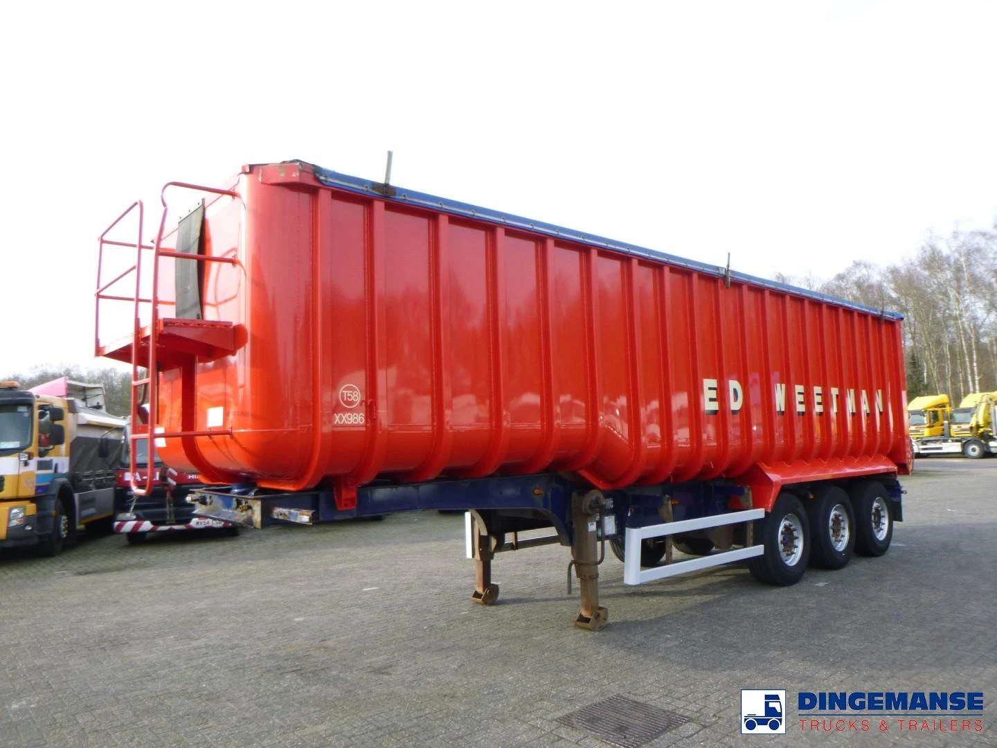 Fruehauf Tipper trailer alu 52 m3 + tarpaulin 2008 изображение 1