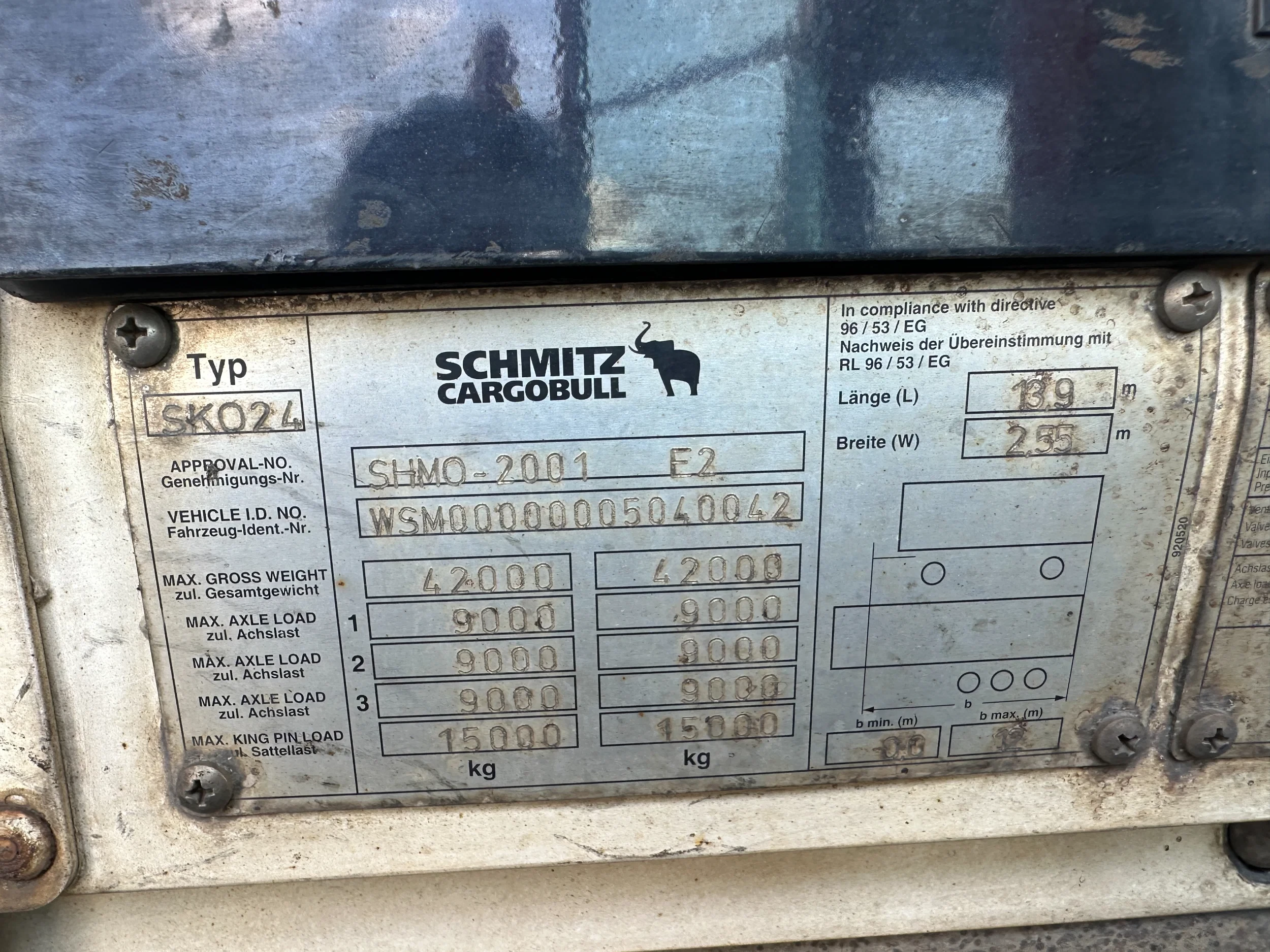 Schmitz Cargobull 2008 - SKO24 / SAF DISC / 2x LIFTAXLE / GALVANIZED / NL-TRAILER Bild 32