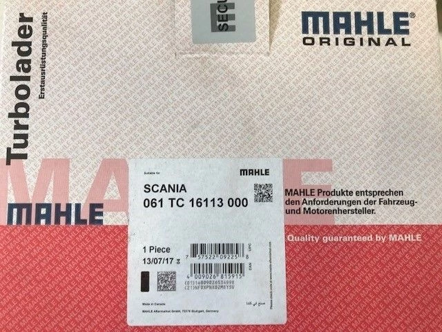 Scania - TURBO 4-SERIE 1996-2008 (NIEUW) MAHLE 061TC16113000 obrázek 6