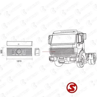 Mercedes-Benz N/A - Voorste grille Mercedes SK/MK 5 ribben bild 2
