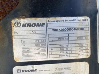 Krone N/A 2010 - SD Chassis / ADR / 2x Extendable / MB + Disc / 2x Lift Axle image 9