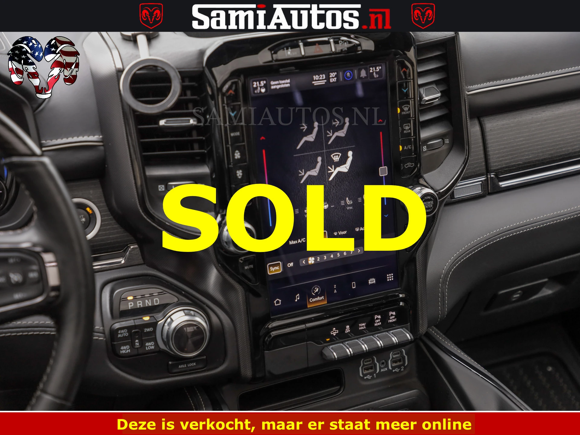 Dodge Ram 1500 2022 - LIMITED NIGHT | BOM VOL | HUD | MWK | LUCHTVERING | PANODAK | afbeelding 10