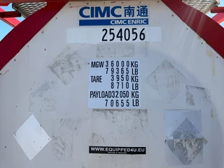 CIMC N/A 2012 - 20FT ISO / 25.080L / 1-COMP.  / BAFFLES / UN PORTABLE  / T11 / 22T6 / valid 2,5Y/CSC-inspection till 01/2027 imagen 14