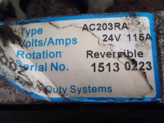 Diverse N/A - DYNAMO PRESTOLITE AC203RA 24V-115A obrazek 4