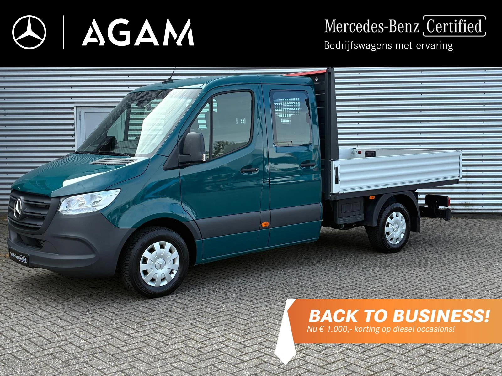 Mercedes-Benz Sprinter 2024 - 317 CDI L2 DC Open Laadbak | 3500kg Trekhaak | image 1
